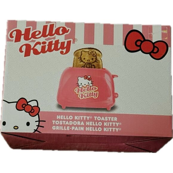 hello kitty 2 slice toaster adjustable browning prints graphic on toast - Picture 1 of 5